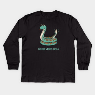 Good vibes only Kids Long Sleeve T-Shirt